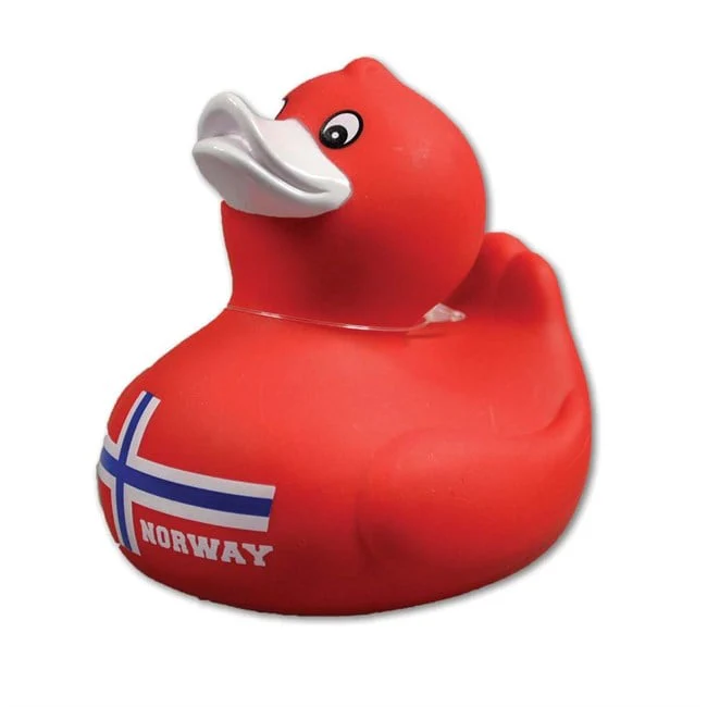 Badeand, Rød, Flagg