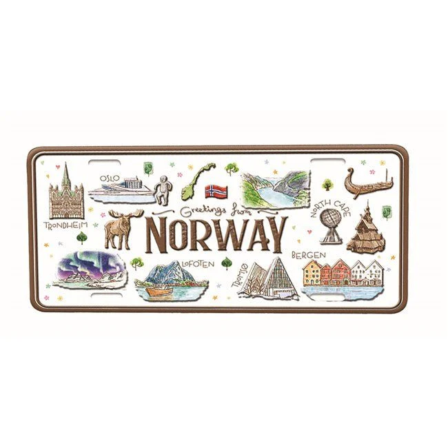 Bilskilt, Aquarelle, Norway