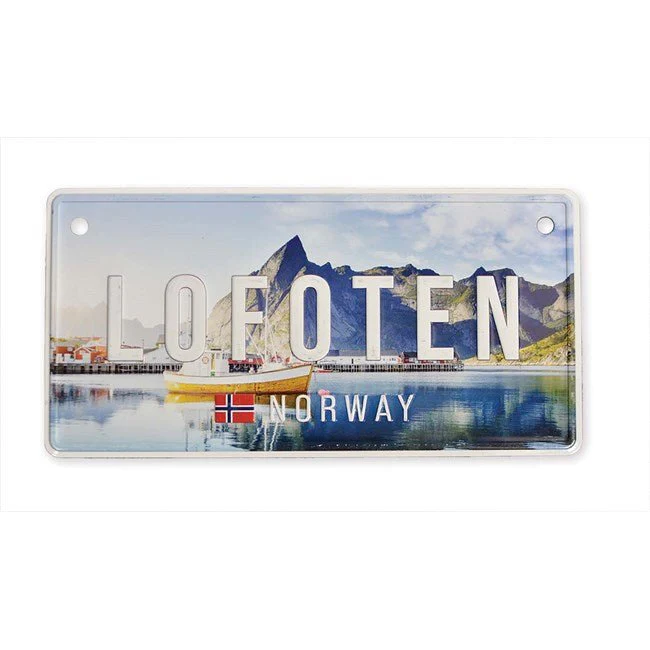 Bilskilt, Lofoten foto, 30x15, preget