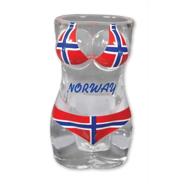 Drammebeger, bikini, Norsk flagg