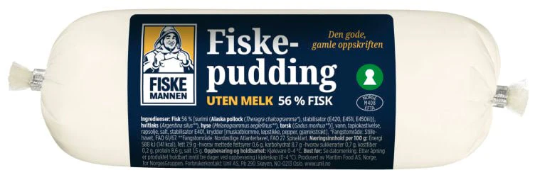 Fiskepudding Pølse U/Melk 400g Fiskemann