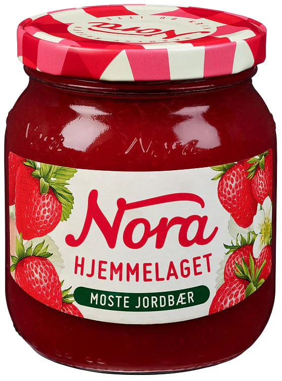 Jordbær Moste Hjemmelaget 390g Nora