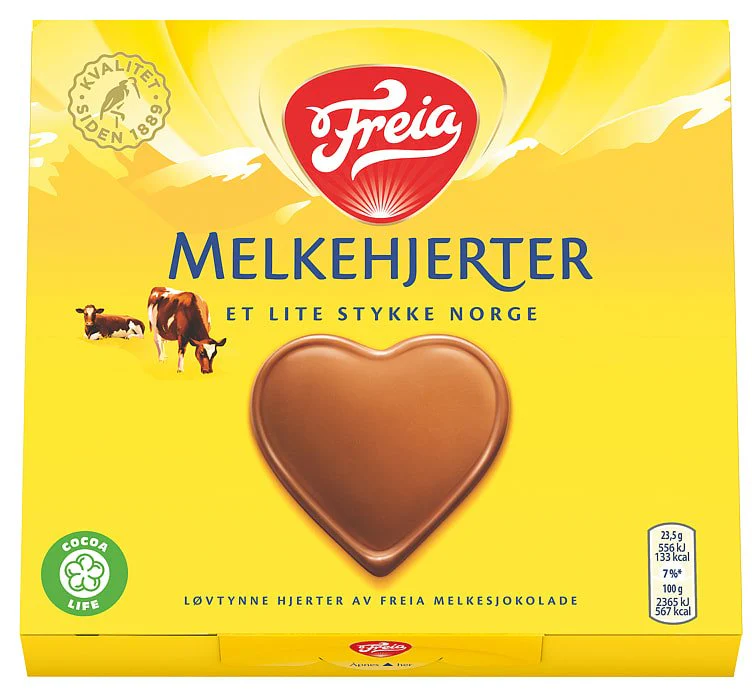 Melkehjerter Freia 130g