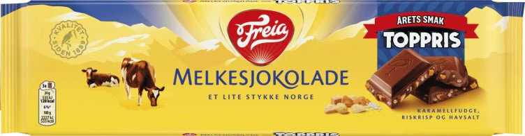 Melkesjokolade Med Toppris 190g Freia