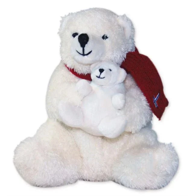 Plush isbjørn med isbjørn unge