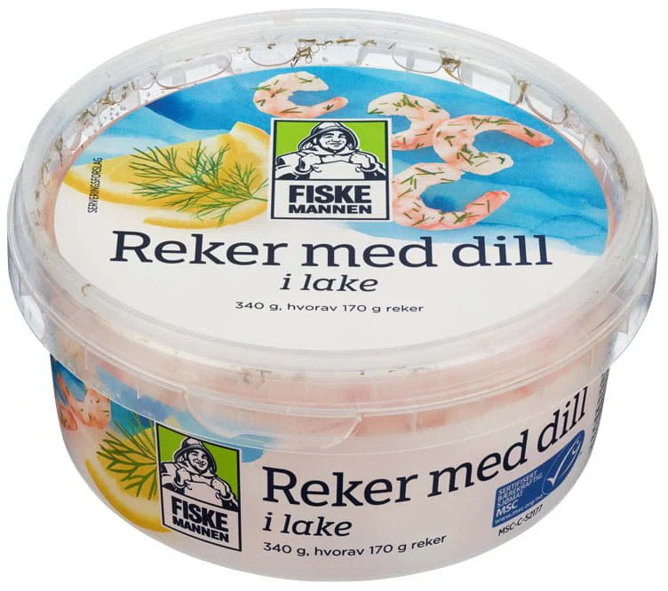 Reker i Lake m/Dill Msc 340g Fiskemannen