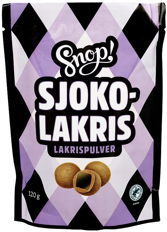 Sjoko-Lakris m/Lakrispulver 120g Snop